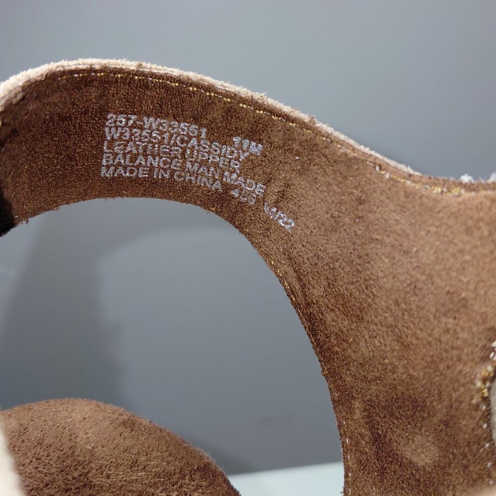 White Mountain Taupe Suede Platform Clog with Ankle Strap - Picture 6 of 16